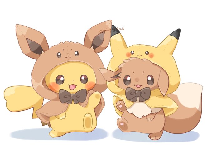 「eevee pikachu」Fan Art(Latest)