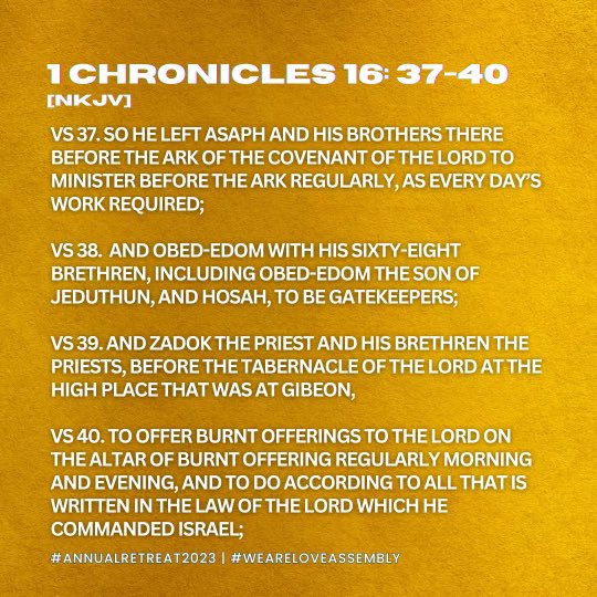 LoveAssembly's tweet image. DAY 11 - Annual Retreat 2023