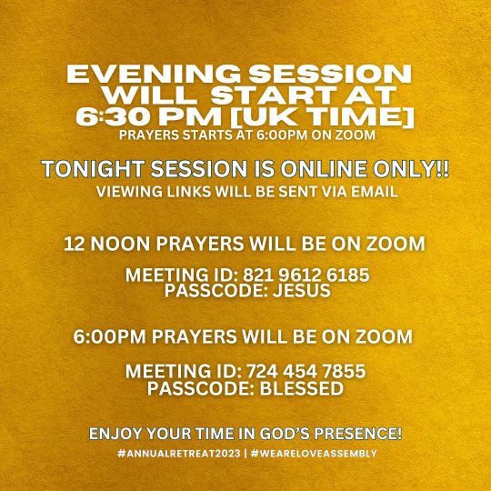 LoveAssembly's tweet image. DAY 11 - Annual Retreat 2023