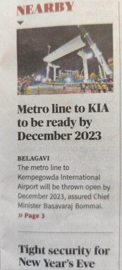 Headlines from December 2022 showing up in my photo memories #PeakBangalore