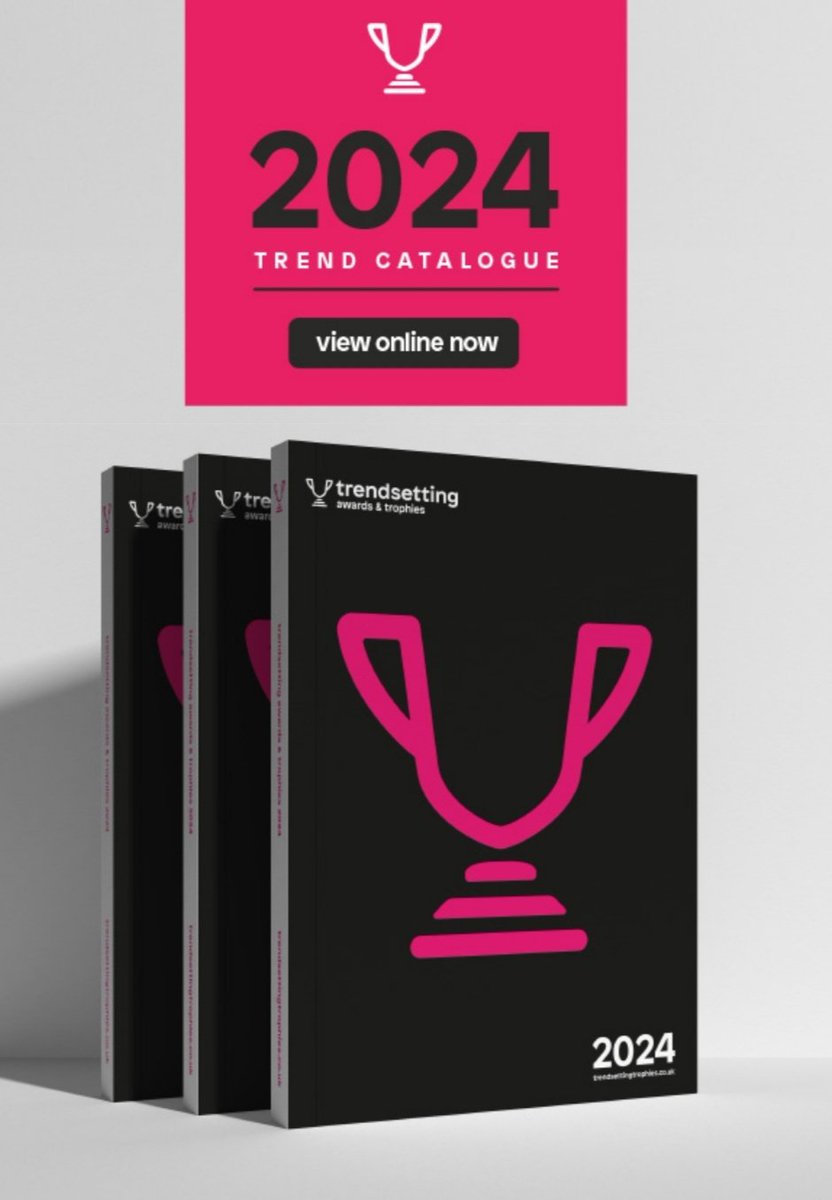 JPLDerek's tweet image. We have a exceptional range of new awards for 2024. Browse the brochure through the link and contact us for a FREE No obligation quote. 
trendsettingtrophies.co.uk