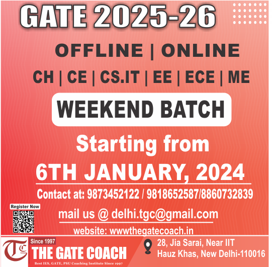 thegatecoach's tweet photo. GATE - 2025- 26
New Batch Starting from 6th January, 2024

Register Now
https://t.co/ApqAIQTwEc

#Chemical  #gatecivi #gatemechanical #gateelectrical #gateelectronics #gatecomputerscience #gateonline #onlineclasses #offlineclasses #chemicalengineering #ONGC #bestgatecoaching https://t.co/g7Yi8pYlZE