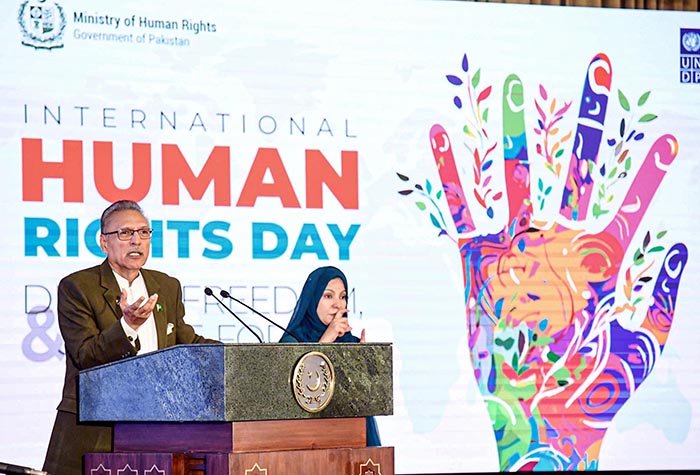 On 8 December 2023, Ambassador Azhar attended the International Human Rights Day under the theme of "Dignity, Freedom &amp; Justice for all" at Aiwan-e-Sadr, Islamabad. The event was organised by the Ministry of Human Rights of the Islamic Republic of Pakistan.