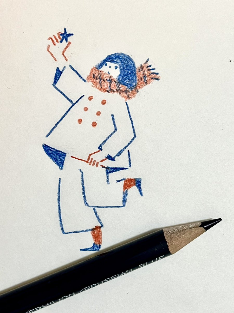 「  赤青鉛筆で描いています」|ryukuのイラスト