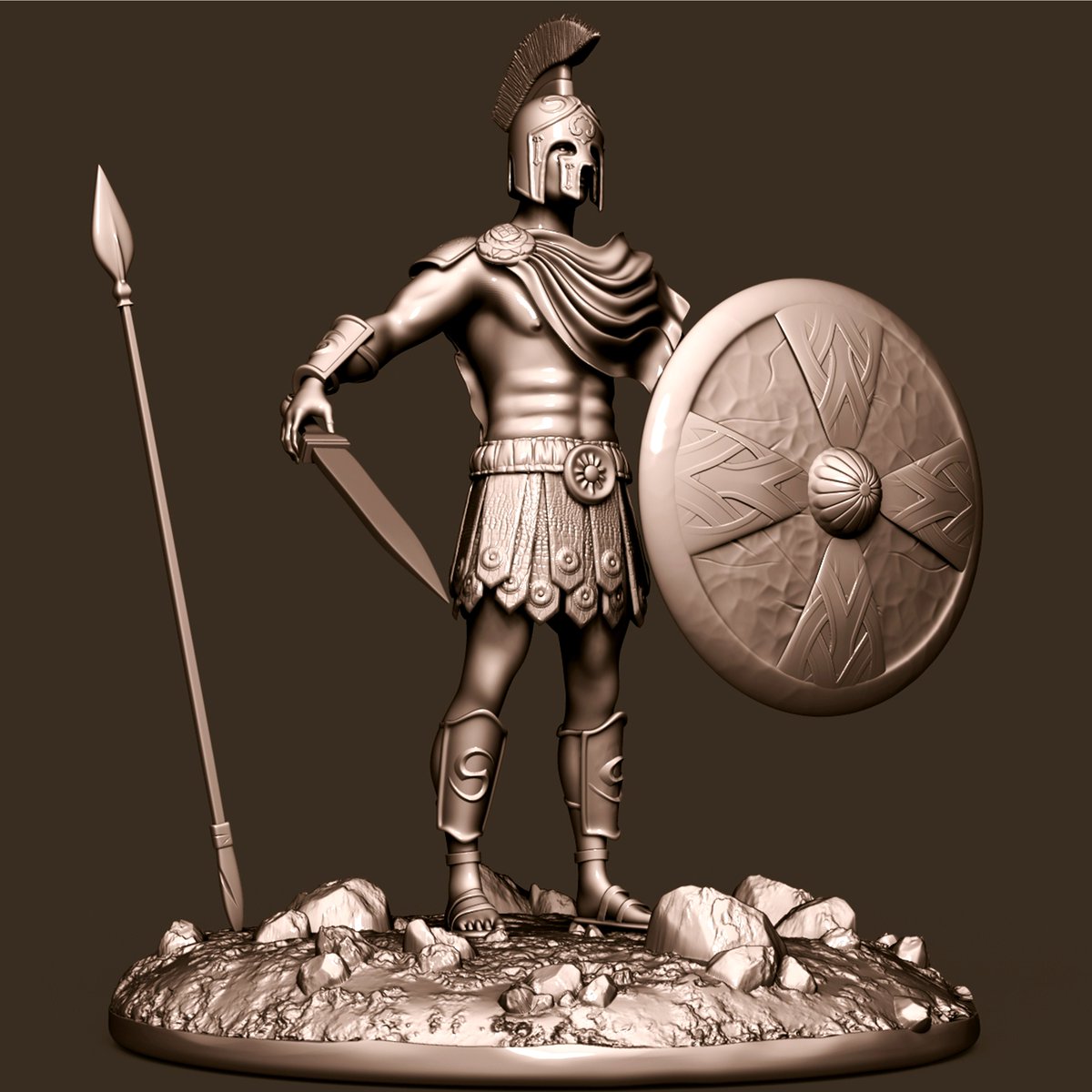 "Fighting Man"
This fighting soldier has been designed and sculpted in Blender and Zbrush software.  
The complete design of this work is done by me.
<a href="/objktcom/">objkt</a>

Image Size: 6000*6000 pixels  

5 Edition  
7#tezos               

Link below: objkt.com/asset/KT1Xtbxv…

#NFTs