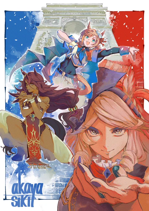 #今年も残りわずかなのでお気に入りの4枚を貼る テーマ性持たせて描いたやつがたくさん見てもらえてホクホクでした(  ᷇‿◝ )