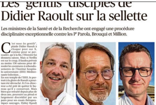 🔥📣[BREAKING NEWS]
- RAOULT n'aurait plus de bureau à l'IHU
- ses bras droits PAROLA, MILLION, BROUQUI:
procédure disciplinaire + pourraient être virés de leur chefferie de service
- PAROLA viré de la direction de son unité de recherche
- l'<a href="/ird_fr/">IRD.fr</a> se retire de l'IHU
RT++SVP🔽