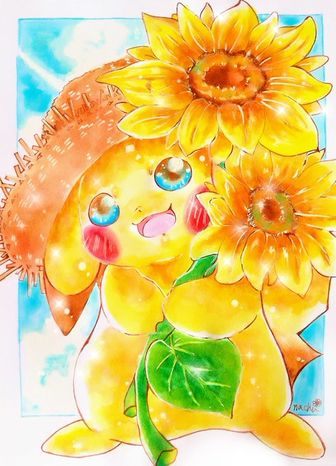「straw hat sunflower」 illustration images(Latest)
