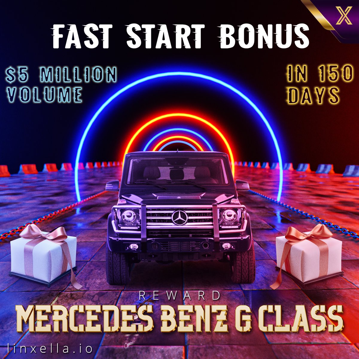 linxellaio's tweet image. 🚀 Fast Start Bonus!

💰 Hit 5 Million dollars volume in just 150 days.

🌟 Roll into success with a Mercedes-Benz G-Class!

🔗 Ready to accelerate your dreams? Visit linxella.io for all the details.

#FastStartBonus #Linxella