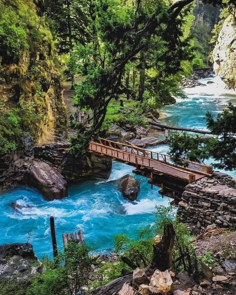 lvnepaltrvnepal's tweet photo. Trekking following the Phoksundo River, the route to Phoksundo Lake often begins at Juphal and passes through traditional villages such as Dunai and beautiful bridge view on the trail.
#naturalbeauty #trekkers #bluelake #phoksundo 
Picture 📷 dichhanta https://t.co/GuUbcvx9Ar