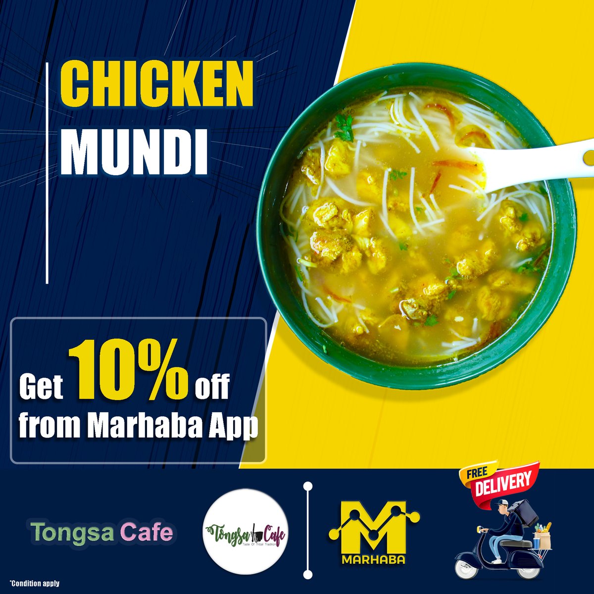 MarhabaBd's tweet photo. 10% discount at Tongsa Cafe and enjoy free deliver at MARHABA
মারহাবা অ্যাপে অর্ডার করলে ই পেয়ে যাবেন Tongsa Café তে ১০% ডিসকাউন্টের সাথে ফ্রি ডেলিভারি !!!!
app link:  📷https://t.co/38aXBRqYDZ...
App store 📷 https://t.co/KL1Ls7hk5B https://t.co/lyh1RFnETE