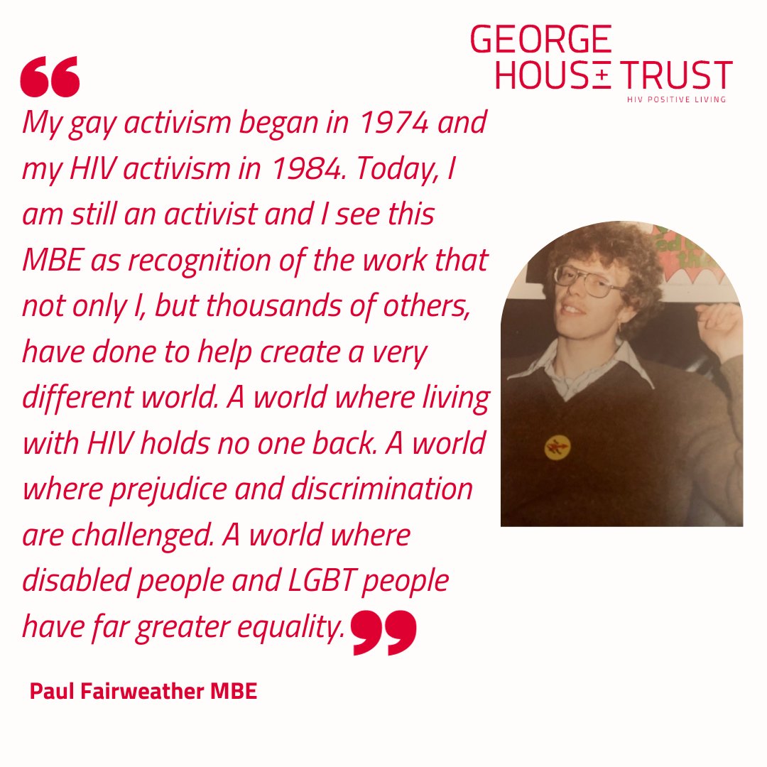 We're all thrilled and delighted that one of our founders and #HIV Positive Speakers Coordinator, Paul Fairweather, has been recognised in the #KingsHonours 2023 for services to people with disabilities and the #LGBT Community in the North West. 👏🎉 More: ght.org.uk/paul-fairweath…