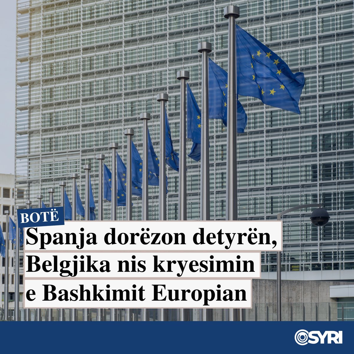 SyriTelevizion's tweet photo. Spanja me fundin e vitit 2023 e përmbyll kryesimin e Bashkimit Europian (BE) për t’ia dorëzuar këtë detyrë Belgjikës.
...
#SyriTv #SyriNet #Spanja #Belgjika #BE https://t.co/fF1dDGByxl