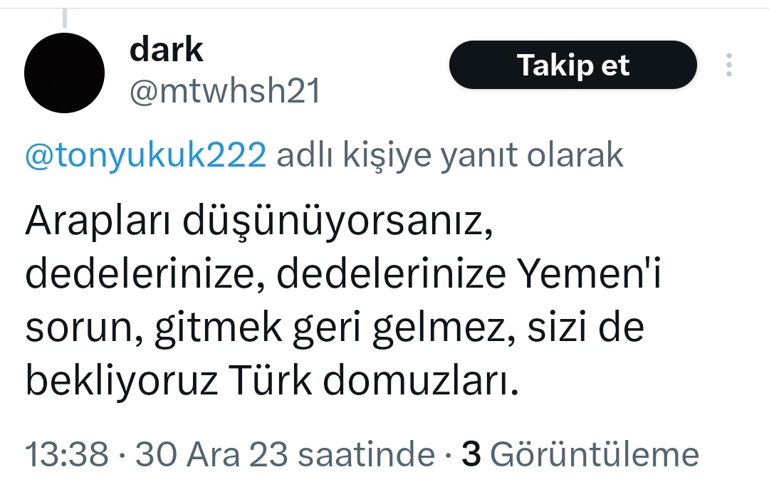 Bir Arap asla Türk sevmez!!!