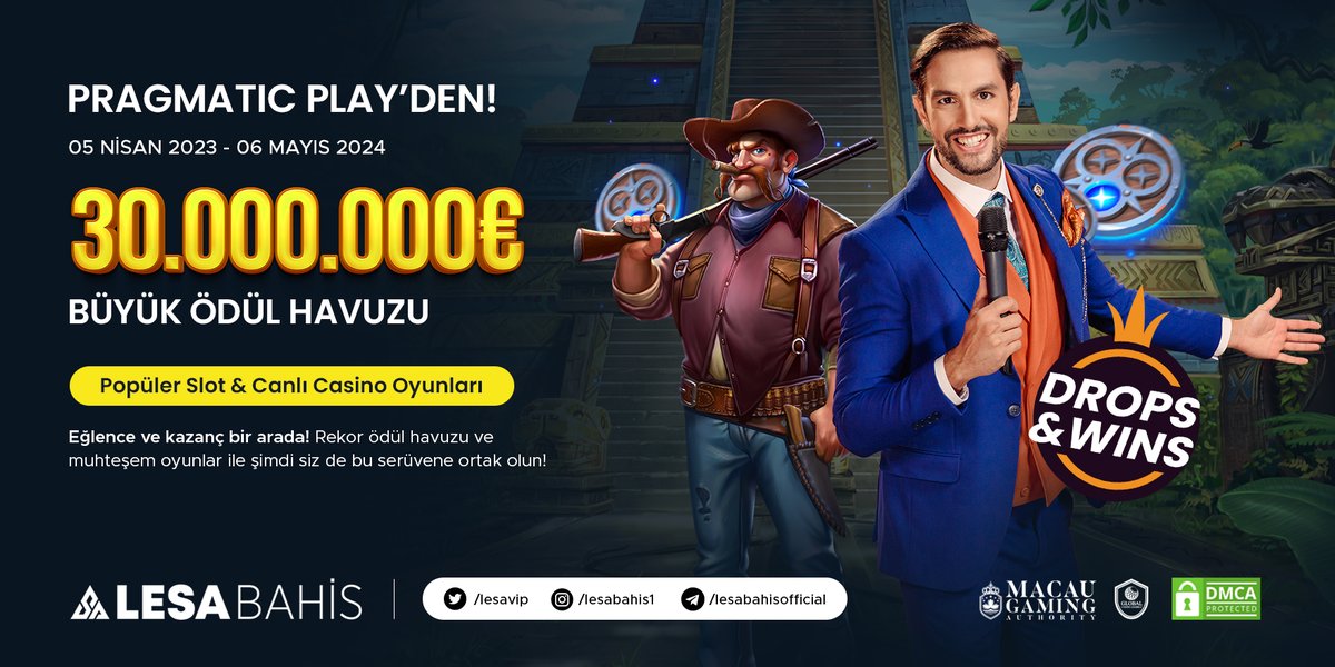 LesaBahis'ten dev turnuva! 30.000.000 € değerinde Pragmatic Play Drops&Wins büyük ödül havuzunda, 1 yıl sürecek bu serüvende kazanma sırası sende!