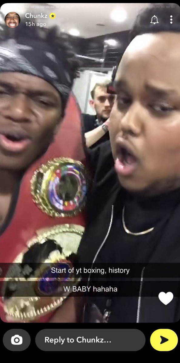 ksinews_'s tweet photo. Throwback to Chunkz’s reaction to KSI winning his first youtube boxing fight ❤️ https://t.co/6b7gg9o7gE