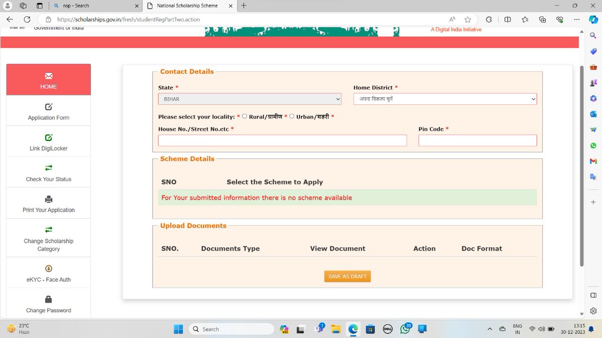 aditya__ramesh's tweet photo. Why is this happening? I cannot find the reason for this. My Application Id is BR202324000893938 . I am attaching some screenshots. Please guide me. Unable to contact NSP helpline. @AshwiniVaishnaw
@NICMeity
@RahulGandhi @mygovindia @PMOIndia @narendramodi @ShashiTharoor https://t.co/iacJHMuaNR
