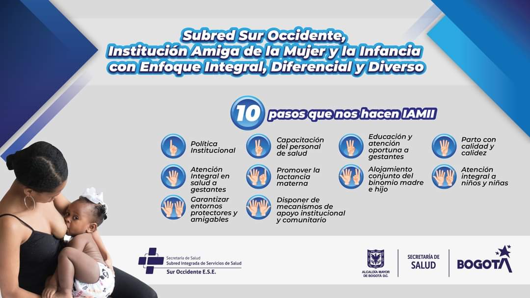SubRedSurOcci's tweet photo. 🤱👶🏼 En @SubRedSurOcci
 estamos comprometidos con #IAMII en pro de la salud materno-infantil.  

👩🏻‍⚕️Brindamos servicios integrales en nuestros Centros de Salud Alcalá, Asunción Bochica, Abastos, Pablo VI y Hospital de Bosa.  ¡Tu bienestar y el de tu pequeñ@ son nuestra prioridad! https://t.co/iQDRYZhAg6