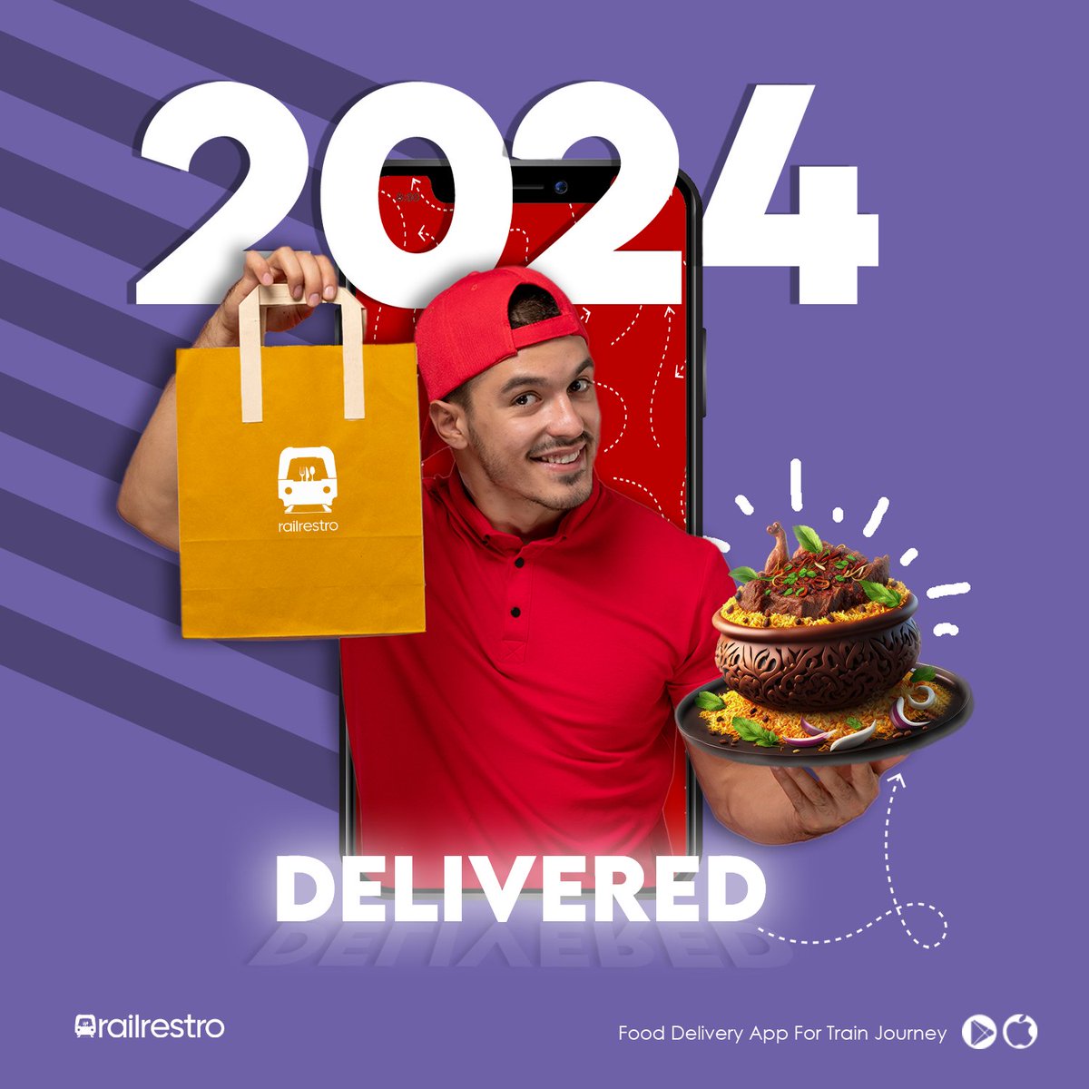 Railrestro's tweet photo. RailRestro is excited to bring you delicious train meals and wishes for a Delectable New Year 2024.

Download  App &amp; Order Now: https://t.co/b1HIvuWp0Z, Website: https://t.co/3ZiFAUmAuB

#newyear2024 #newyearwish #newyearoffer #railrestro #orderfoodontrain #discount #clickwithRR https://t.co/IcldDO6PZd
