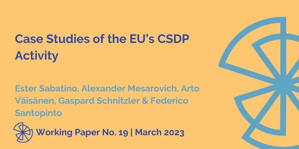 ENGAGE (@engage_europe) on Twitter photo In 20 years of deployment abroad, the 🇪🇺 has engaged in 40 missions around the world, making the CSDP one of its most important external action tools.
<a href="/Ester_Sab1/">Ester Sabatino</a> , <a href="/MesarovichA/">Alexander Mesarovich</a> , <a href="/ArtoVaisanen1/">Arto Väisänen</a> , Gaspard Schnitzler & <a href="/FedeSantop/">Federico Santopinto</a> 's latest analysis 👇
engage-eu.eu/wp19 In 20 years of deployment abroad, the 🇪🇺 has engaged in 40 missions around the world, making the CSDP one of its most important external action tools.
<a href="/Ester_Sab1/">Ester Sabatino</a> , <a href="/MesarovichA/">Alexander Mesarovich</a> , <a href="/ArtoVaisanen1/">Arto Väisänen</a> , Gaspard Schnitzler & <a href="/FedeSantop/">Federico Santopinto</a> 's latest analysis 👇
engage-eu.eu/wp19