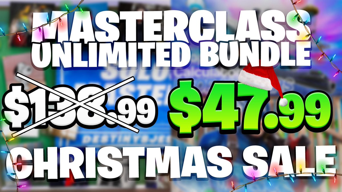 Log4rx0's tweet image. 🚨 LIMITED TIME Bundle New Years Eve so now is the last change to get it for the lowest price ever 60% off 💸
Free Updates
290+ videos
Low Price
Includes upcoming Fighting Masterclass EARLY Access📈🏆 fortnitemasterclass.com/a/mm6x9