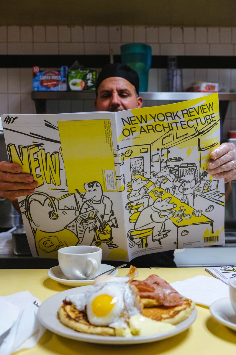 We are taking a short break from our week off to suggest you start a subscription at nyra.nyc/subscribe before the year ends. Not convinced by this photo of Johny reading the issue featuring his luncheonette on its cover? We have prepared this helpful list. 🧵