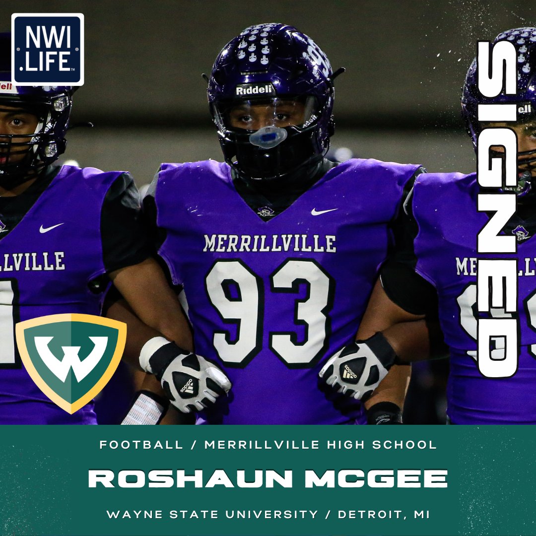 NWI.Life (@nwindianalife) on Twitter photo Congratulations to <a href="/MerrillvilleMHS/">Merrillville High School</a> Pirate Roshaun McGee for continuing his football career at <a href="/waynestate/">Wayne State University</a> . Good luck!
<a href="/mvillestrength_/">Merrillville S&C</a> | <a href="/MVillePirates/">Pirate Athletics</a> Congratulations to <a href="/MerrillvilleMHS/">Merrillville High School</a> Pirate Roshaun McGee for continuing his football career at <a href="/waynestate/">Wayne State University</a> . Good luck!
<a href="/mvillestrength_/">Merrillville S&C</a> | <a href="/MVillePirates/">Pirate Athletics</a>