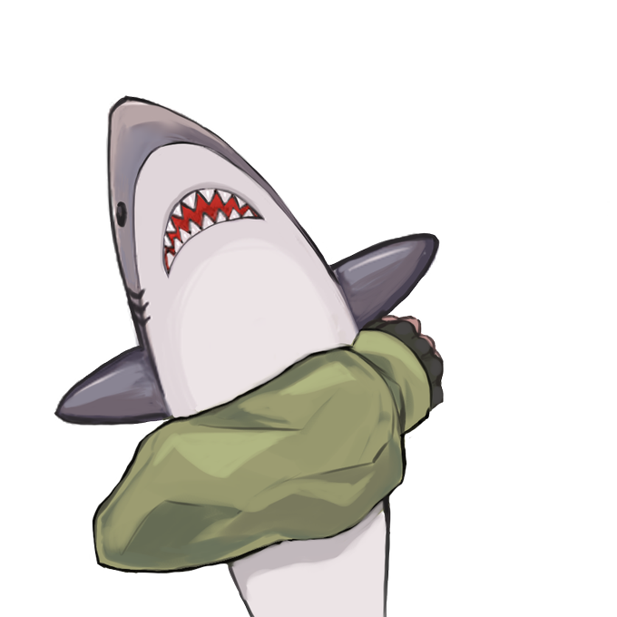 「holding shark」 illustration images(Latest)
