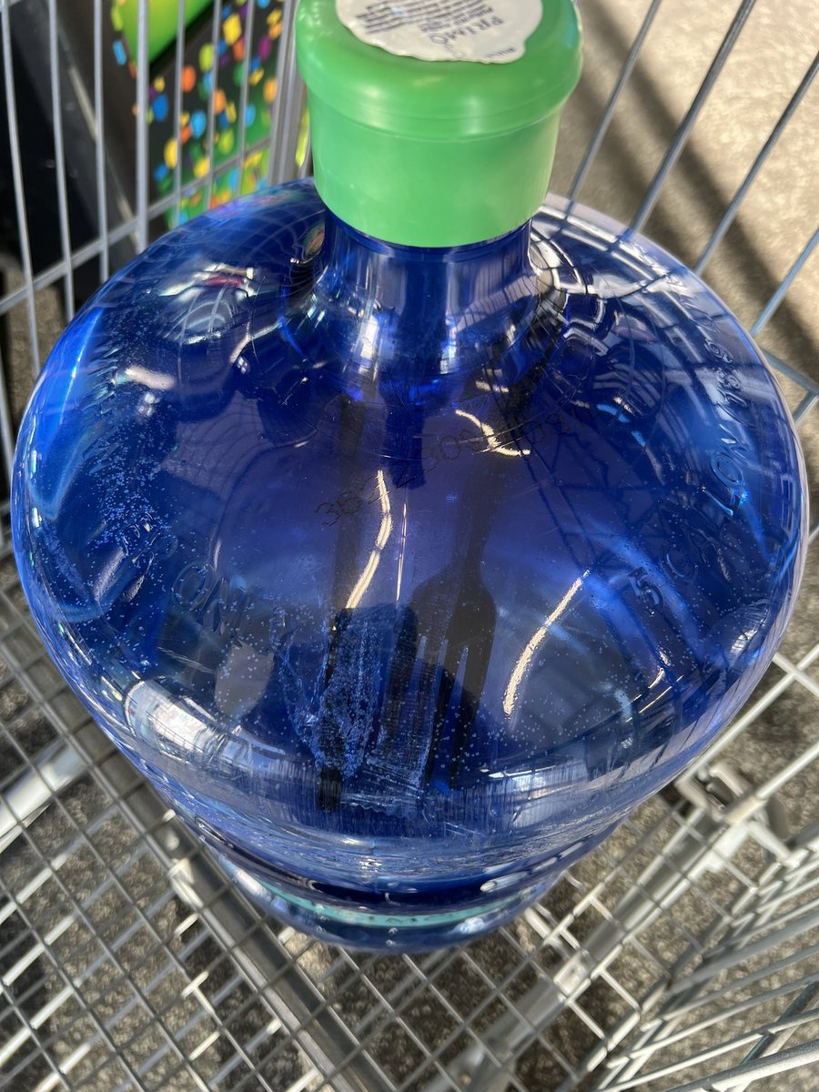 CouchSession's tweet photo. @PrimoWater Went to get a few 5 gallon water bottles and one of the sealed bottles had a fork and knife inside. #disgusting #concerning https://t.co/a0esmPvuNY