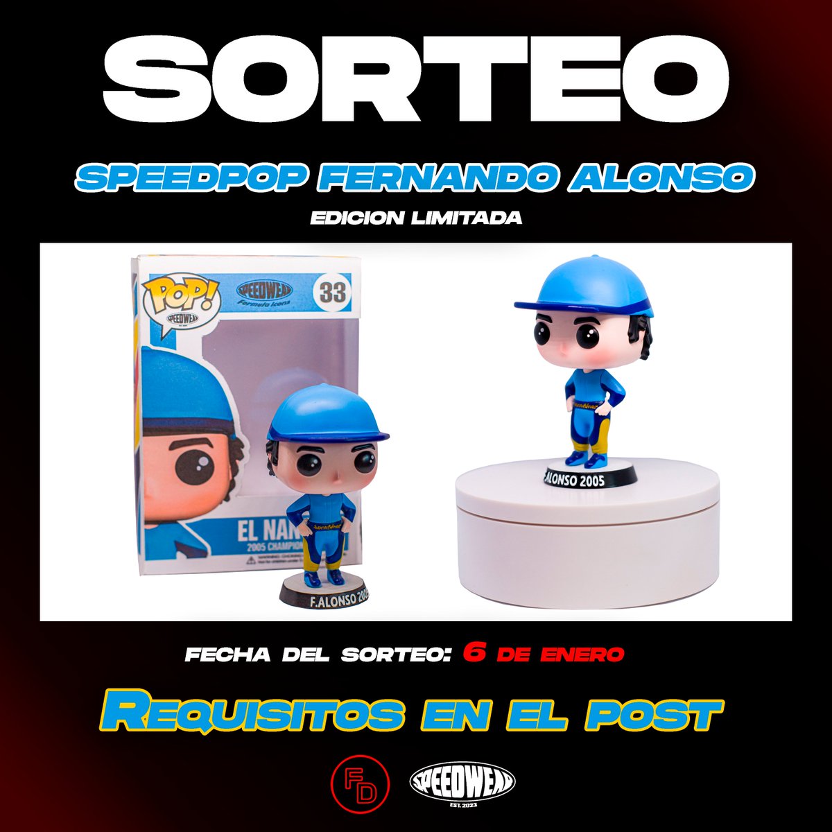 🚨 SORTEO 🚨

💙 ¡Sorteamos el SpeedPop de Fernando Alonso!

✅ Sigue a <a href="/FormulaDirecta/">Fórmula Directa</a> y <a href="/SpeedwearF1/">Speedwear F1</a>.
✅ RT y menciona a un amigo.

☘️ ¡SUERTE! ☘️

#F1 #Sorteo #Gratis #FernandoAlonso
