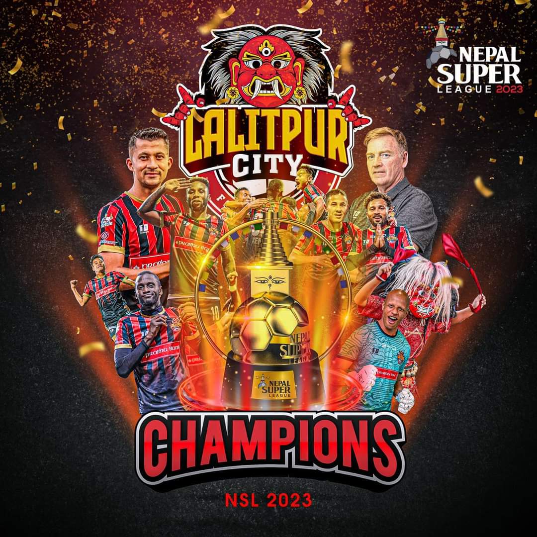 ‍‍‍‍‍‍‍‍‍‍‍‍‍‍‍‍‍‍‍‍‍‍‍‍‍‍‍‍‍‍‍                    NEPAL SUPER LEAGUE 2023
                                      SEASON - 2 ⚡️
                 THE FINALS | THE CHAMPIONS
                                     FULL - TIME

  DHANGADHI FC 2️⃣-3️⃣ LALITPUR CITY FC

It's Lakhey 👹
 It's
