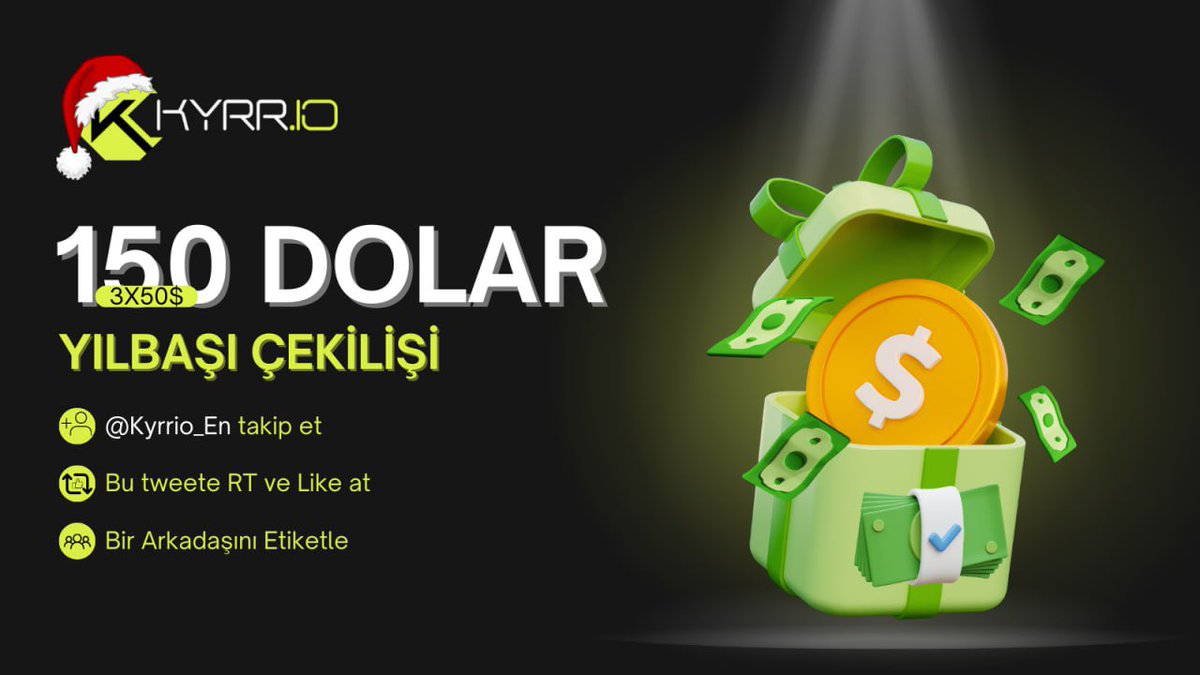 KarasuFt's tweet photo. Yılbaşı için bir hediye daha

@Kyrrio_En takip edip bu tweeti RT edip $150 dolar kazanabilirsin. https://t.co/MIdqEiGrjF