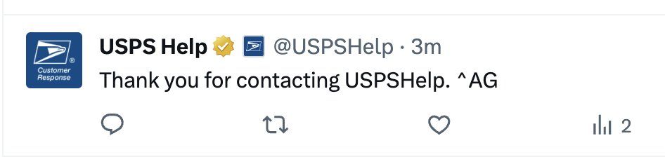 journeymancoder's tweet photo. I'm almost crying this is so ridiculous - imagine being able to keep being paid for doing your job like this and then be the one responding to the post about your own poor performance 😂 @USPS @USPSbiz @USPSNewsHQ that's some stellar job security. https://t.co/9CchnSY5ET