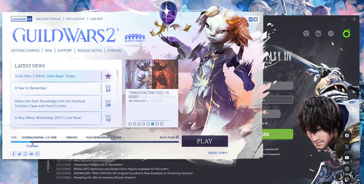 Yeizalia's tweet photo. Couldn't login or reset my ffxiv password, could reset my GW2 password. GW2 has won for 30 mins. https://t.co/3uIxQ7KBrt