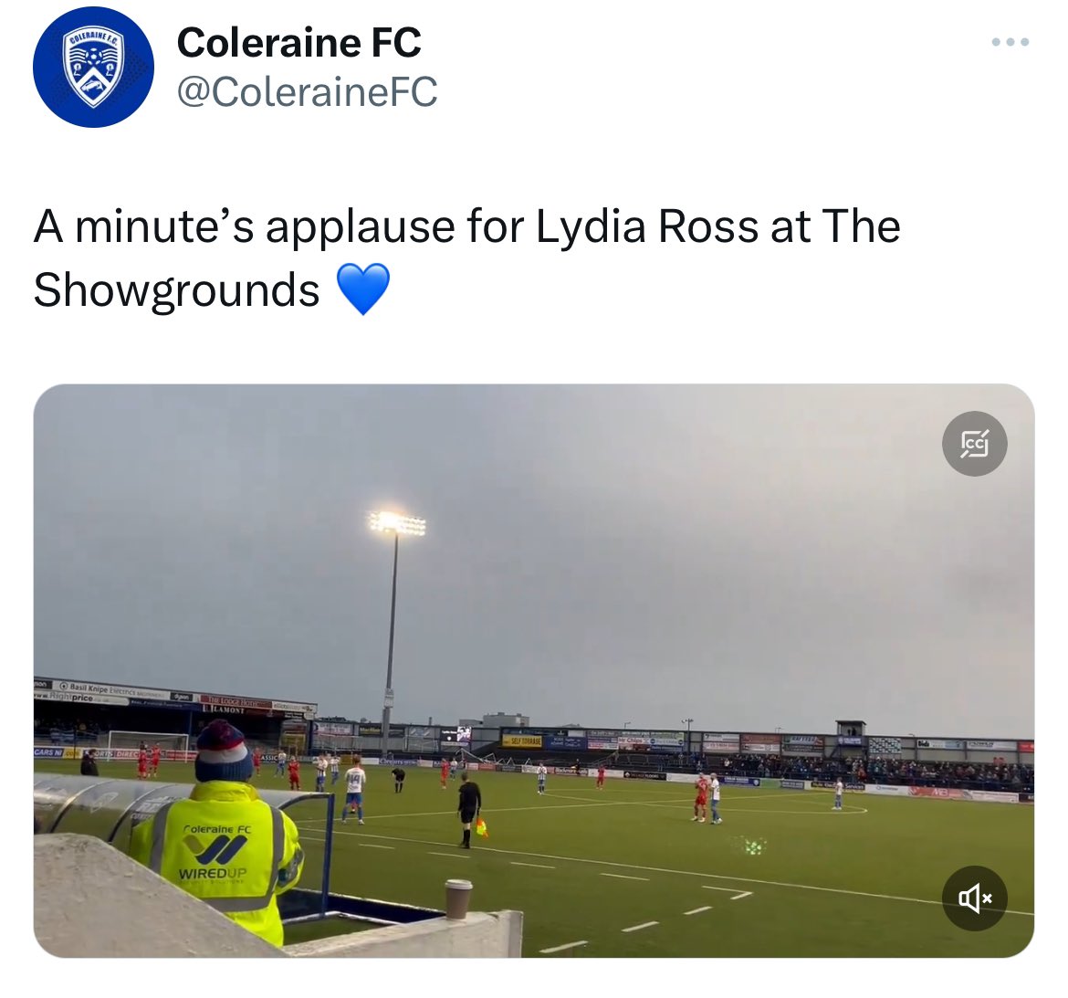 ❤️ So much love for Lydia from the Irish league family.