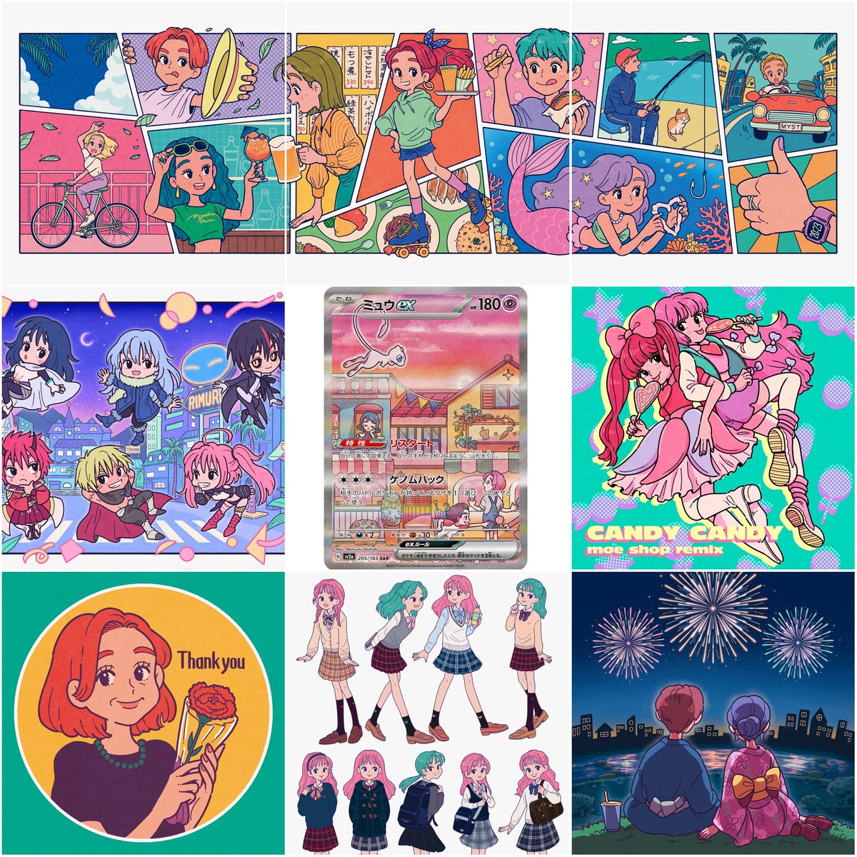 自主制作でもお仕事でも、大満足な絵が描けて幸せな一年でした!Thank you 2023🩵 