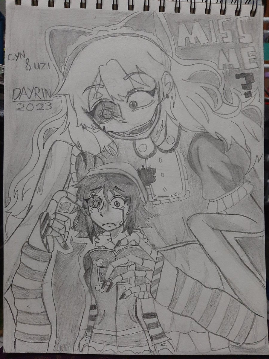 dayrintheartist's tweet photo. CYN IS GONNA COME BACK GUYS ☹ SHE IS GOING TO DO SOMETHING ILLEGAL 

#Murderdrones #uzicyn
#glitchproductions 
#murderdronesfanart https://t.co/pfcYxG27Ed