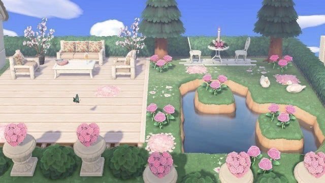 heartipink's tweet photo. animal crossing heart-shaped ponds https://t.co/kuHOdTXbVH