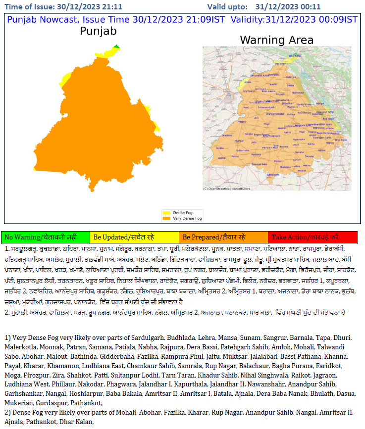 IMD_Chandigarh's tweet photo. #NOWCAST #FogWarning #DenseFogWarning #PUNJAB #HARYANA https://t.co/AAj0a9uA5W