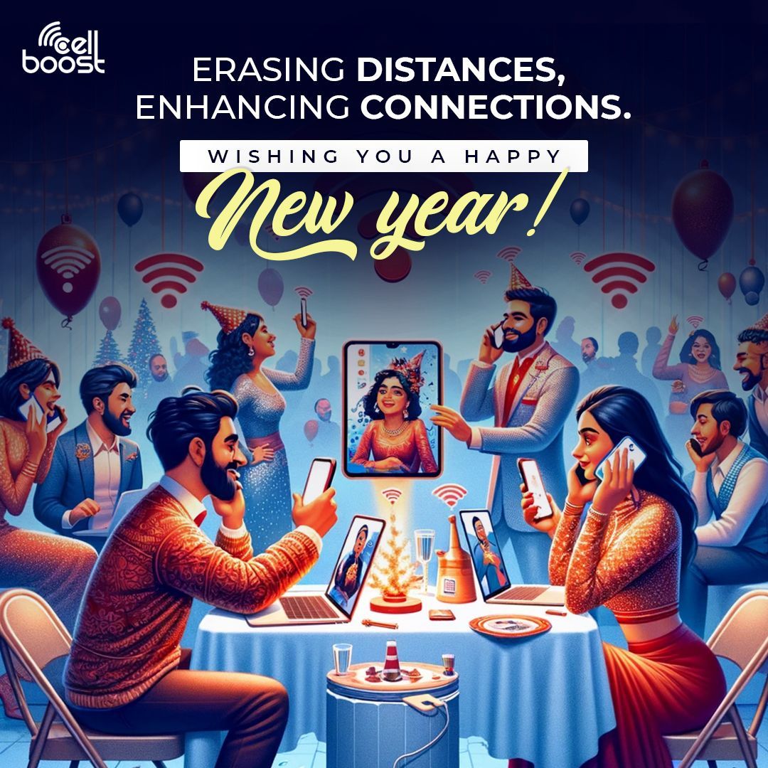 CellboostIndia's tweet image. CellBoost wishes you a New Year filled with boosted connections, strengthened bonds, and amplified happiness. Cheers to a wonderful year ahead! 

#cellboost #seguro #mobilenetworks #dataconnectivity #mobilesignal #noweaksignal #network #data #signal #bigdata #connectivity