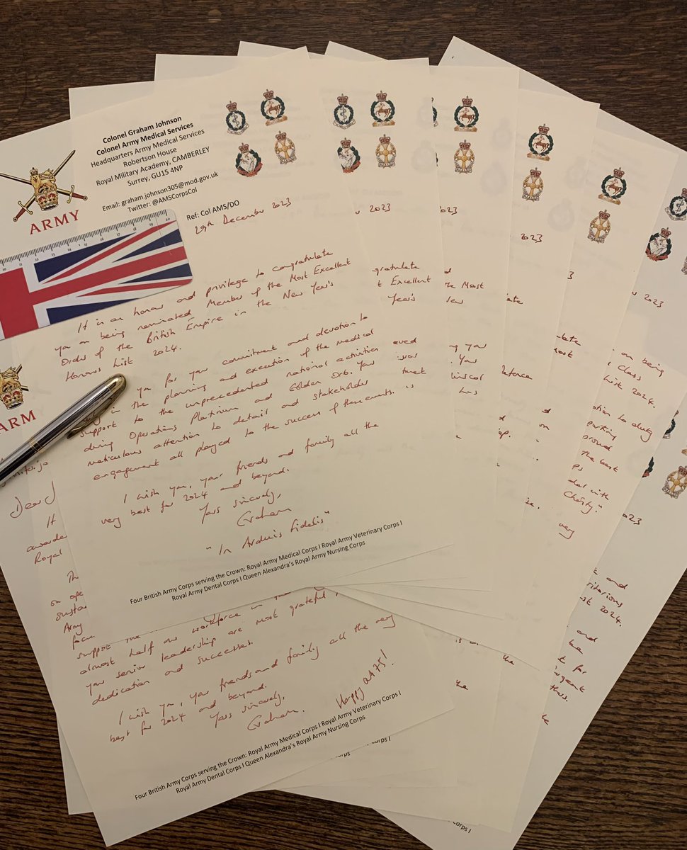 AMSCorpsCol's tweet photo. A huge congratulations to the @ArmyMedServices personnel #RAMC #QARANC and #RAVC recognised in the New Year’s Honours List 2024.

E-letters in your inbox 👏🏼👍🏼

#MakingTheBestBetter
#OneMedicalMindset 

@DMS_MilMed https://t.co/yhdyb3Lcdj
