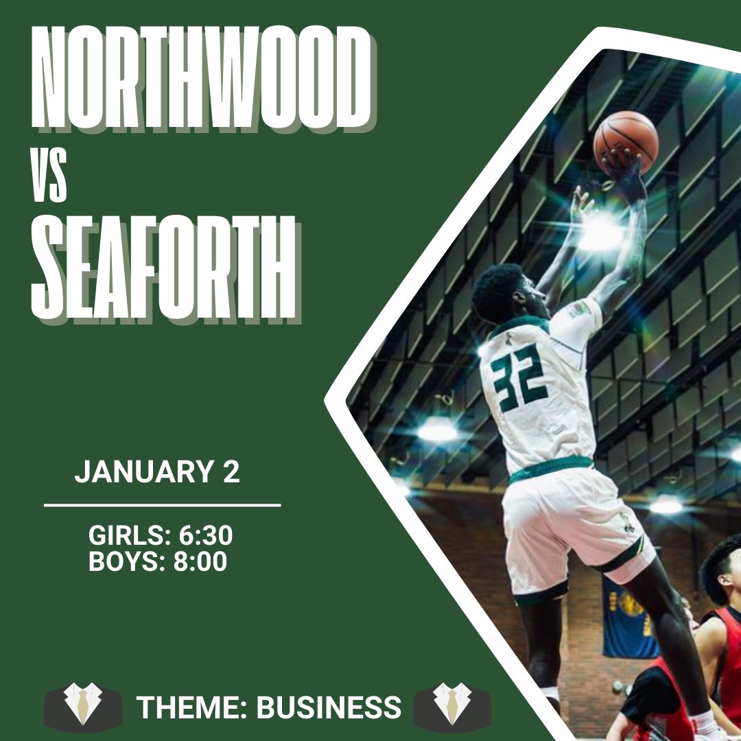 Exciting matchup for the chargers this upcoming Tuesday!! Show out and get loud!!!

Theme: Strictly Business 📈

🗓️ January 2
⏰ Girls 6:30 Boys 8:00
📍 Northwood Gym

Free admission for all Nuthouse members with their student ID’s!

#ALLN