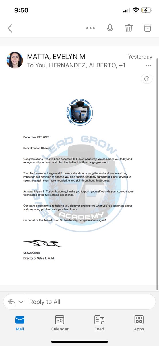 Bchavez3167's tweet image. @EvelynMatta4 Absolute amazing email to receive from you! 
No better way to end the year than to set new goals for the next one ✅
#FusionAcademy Let’s get to work 👀🔐
@shawnglinski @Chrisvidal_GLM @BrianWest_GLM @TeamFusionGLM