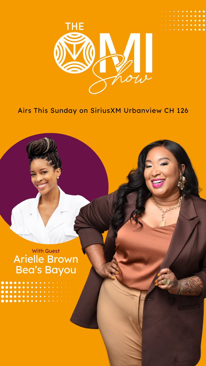 I’m so excited to be the featured guest on The Omi Bell Show! 🎙️Listen on SiriusXM Urban View Channel 126 on Sunday, 12/31/23, at 11am CST / 12pm EST! 🥳🎉🙏🏽 

My very 1st pitch in 2020 was through #BlackGirlVentures! 

Clips on YouTube: youtube.com/@theomishow

#TheOmiShow