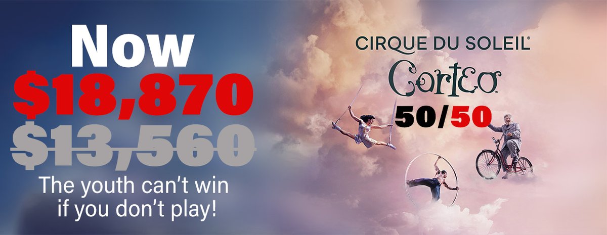 The #yeglove Is Growing....
Cirque du Soleil’s theatrical show CORTEO has a 50/50 draw that supports Inner City. That jackpot has really jumped! One more day to get in the draw. 
#yegcharity #yeg #edmontoncharity #icedistrict

👉 eocf5050.myshopify.com