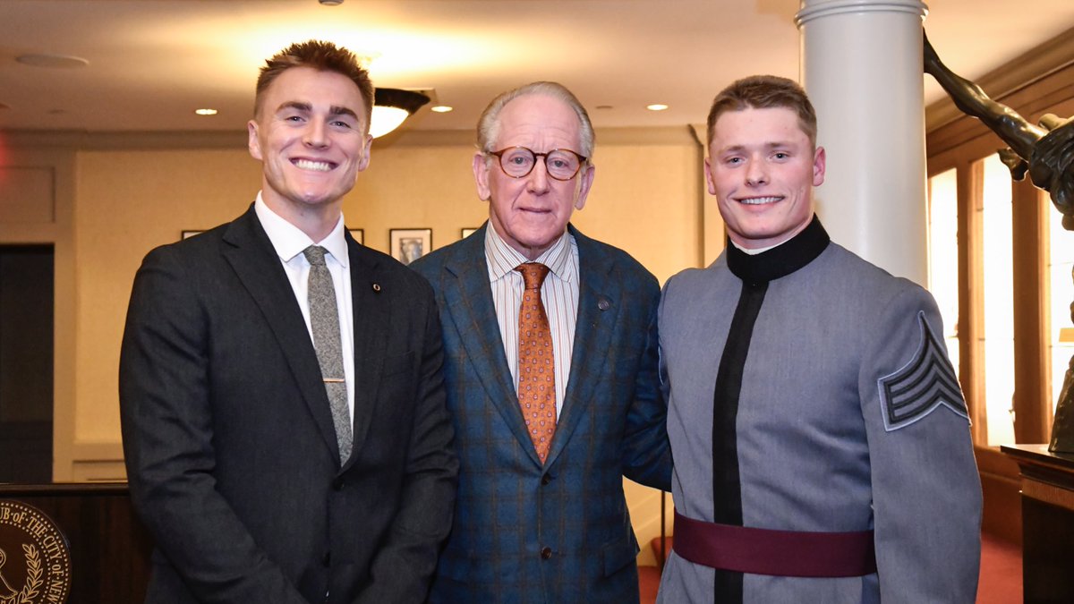 Recently Leo Lowin joined Campbell Trophy winner Bo Nix at the New York Athletic Club as he was honored with the NYAC’s Endowed Scholar-Athlete Award. 

Congrats Leo! 👏👏👏

#GoArmy