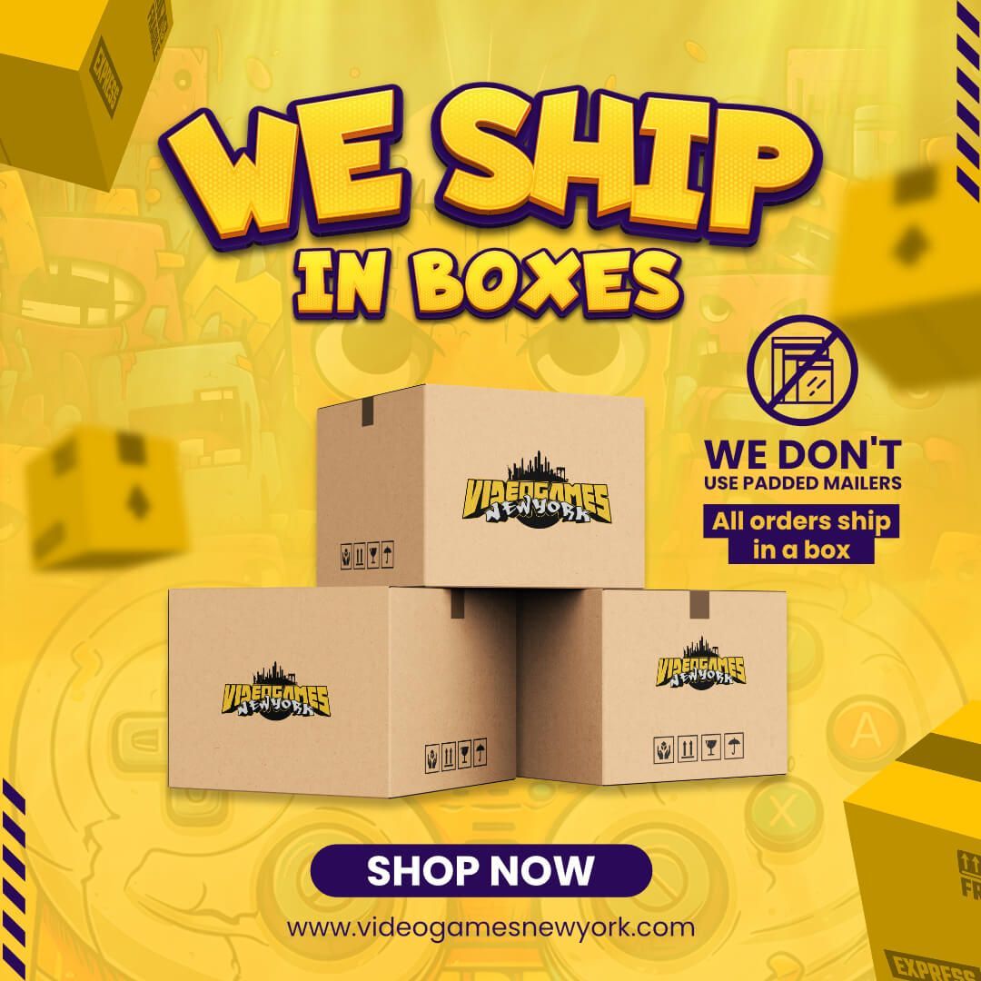 VideoGamesNYC's tweet photo. Every order we receive, no matter if it's a big or small order, will always be shipped out in a box! Bubble mailers be gone!

Shop Now: https://t.co/8td8UMlsxK 

#HolidayShopping #ShopLocal #BoxProtection #StayPhysical https://t.co/TNBK9Ws018