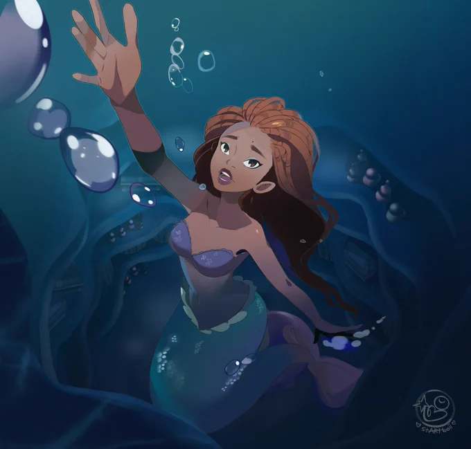 My last artwork of 2023 being my fav movie of the year!! Ty  for giving life to Ariel  