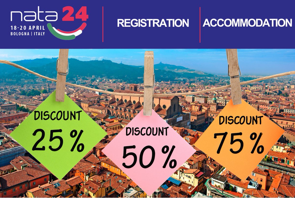 One last thing to do this year - Book your accommodation for #NATA24 at reduced rates and plan your trip to Italy. See you in April! 🇮🇹🇮🇹🇮🇹🇮🇹🇮🇹 #PBM #Haemostasis #Thrombosis