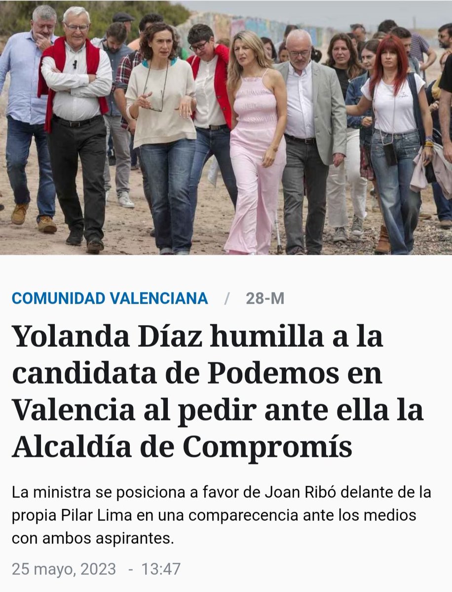 SiPeroNo1's tweet photo. Todos estos que ahora braman contra la decisión de Podemos Galicia de no ir con Sumar

¿Cómo es que no criticaron a Yolanda Díaz cuando apoyó que Más Madrid y Compromís rechazaran ir con Podemos el 28M regalando la mayoría absoluta a la ultraderecha en Madrid y Valencia? https://t.co/KlHgP3Xf5I